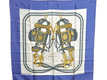 Authentic HERMES Carre 90 Scarf  BRIDES de GALA par  Silk Blue K8574 Hot on Sale