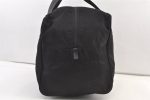 Authentic PRADA Vintage Nylon Leather Boston Hand Bag Black 1390K For Discount