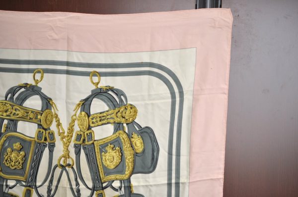 Authentic HERMES Carre 90 Scarf  BRIDES de GALA par   Silk Pink K8505 Online