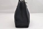 Authentic FENDI Vintage Canvas Leather Shoulder Tote Bag Purse Navy Blue 1754K For Discount