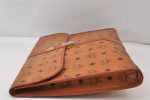 Authentic MCM Vintage Visetos Leather Documents Case Clutch Bag Brown 1337K For Discount