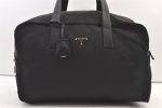 Authentic PRADA Vintage Nylon Leather Boston Hand Bag Black 1390K For Discount