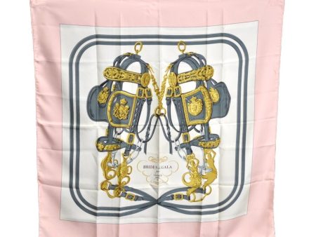 Authentic HERMES Carre 90 Scarf  BRIDES de GALA par  Silk Pink K8633 Fashion