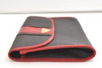 Authentic YVES SAINT LAURENT Clutch Hand Bag Purse PVC Leather Black 2073K Supply