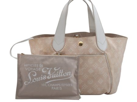 Auth Louis Vuitton Beach Line Cabas Ipanema PM Tote Bag M95982 Beige Pink 1362K Sale