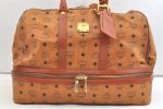 Authentic MCM Visetos Leather Vintage Boston Hand Bag Brown 2076K Online now