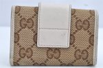 Auth GUCCI Heart 6 Hooks Key Case Holder GG Canvas Leather 203551 Brown 1481K on Sale