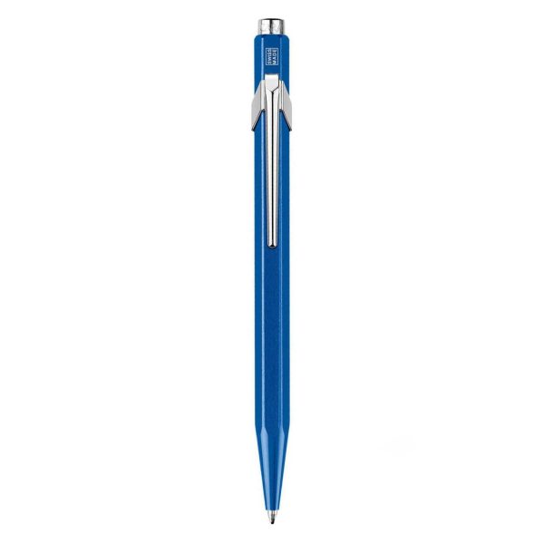 Caran D  Ache 849 Popline Metallic Ball Pen, Metallic Blue Discount