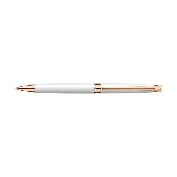 Caran d Ache Leman Slim Ball Pen - White Rose Gold For Discount