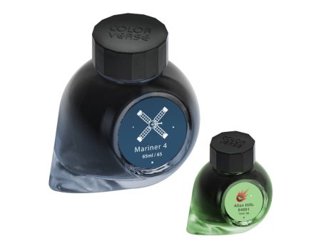 Colorverse Red Planet Mariner 4 & Allan Hills Ink Bottle, Dark Blue (65ml) + Light Green (15ml) on Sale