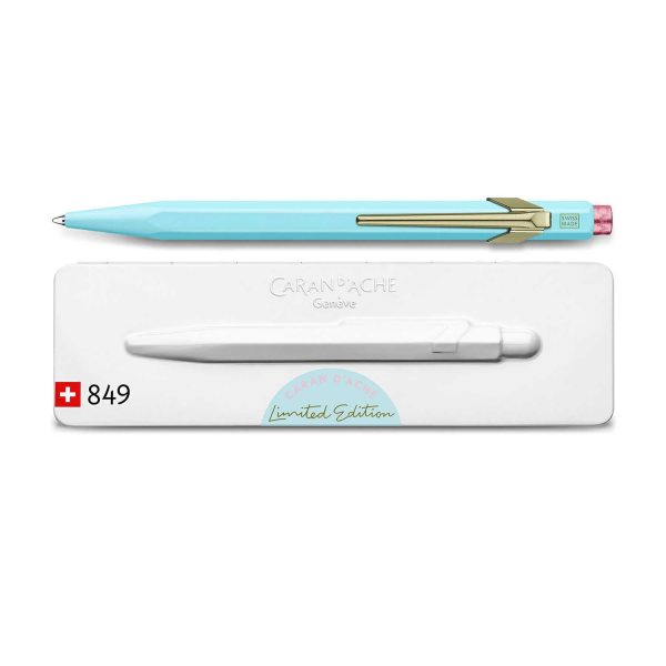 Caran d Ache 849 Claim Your Style Ball Pen - Bluish Pale (Limited Edition) Cheap