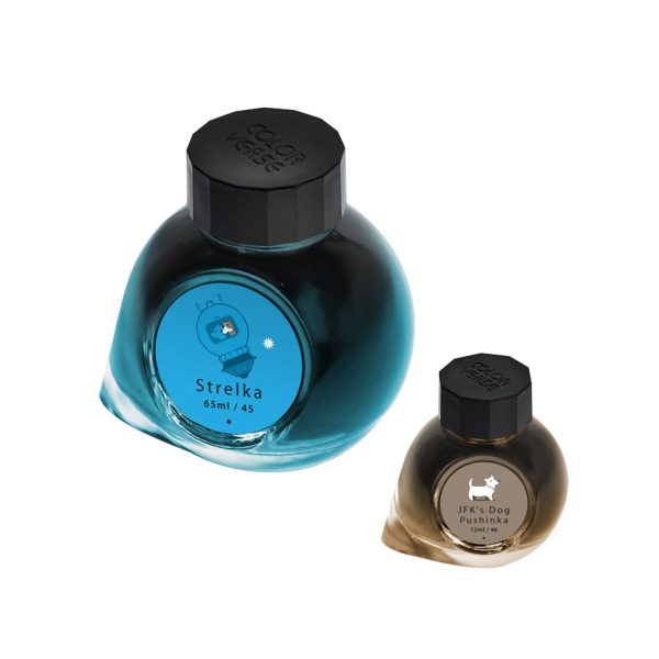 Colorverse Trailblazer in Space Strelka & JFK s Dog Pushinka Ink Bottle, Blue (65ml) + Brown (15ml) Discount