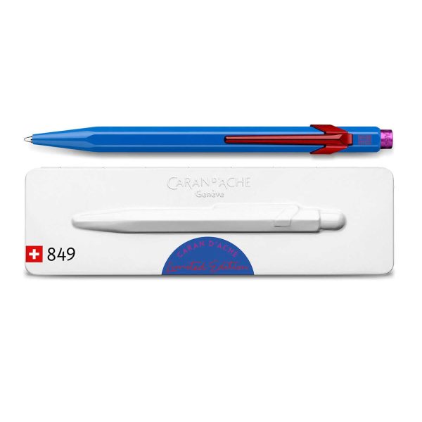 Caran d Ache 849 Claim Your Style Ball Pen - Cobalt Blue (Limited Edition) Fashion