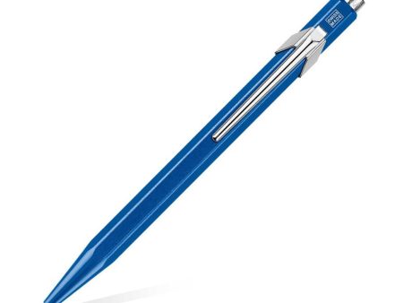 Caran D  Ache 849 Popline Metallic Ball Pen, Metallic Blue Discount