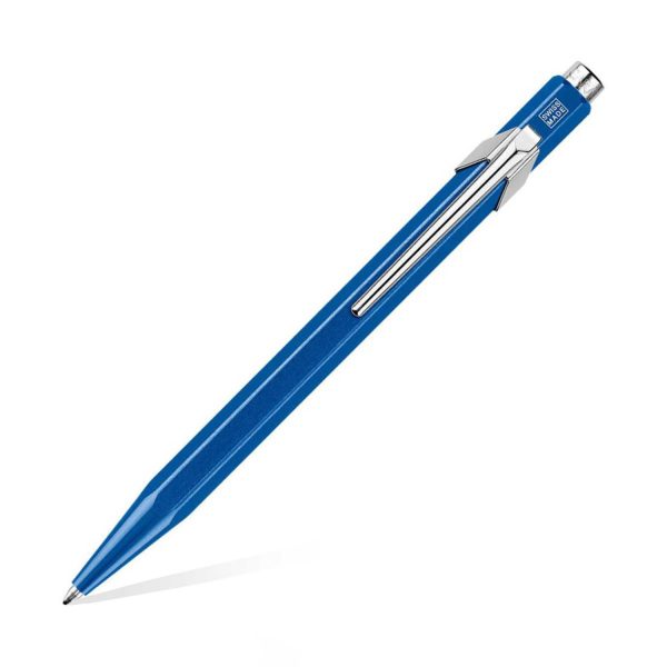 Caran D  Ache 849 Popline Metallic Ball Pen, Metallic Blue Discount