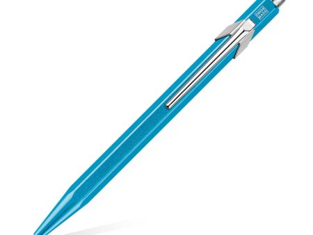 Caran D  Ache 849 Popline Metallic Ball Pen, Metallic Turquoise Online Sale