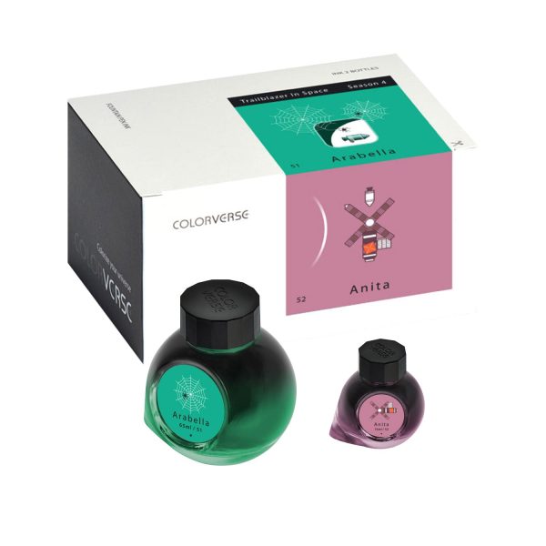 Colorverse Trailblazer in Space Arabella & Anita Ink Bottle, Green (65ml) + Pink (15ml) Online Hot Sale