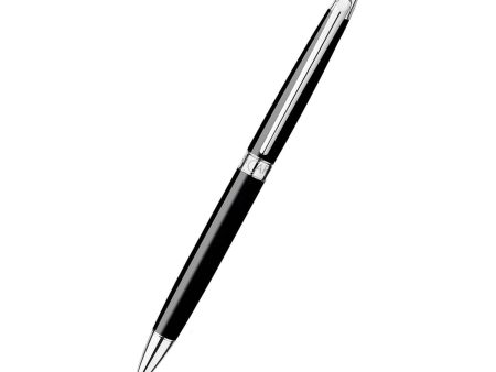 Caran d Ache Leman Slim Ball Pen - Ebony Black CT For Cheap