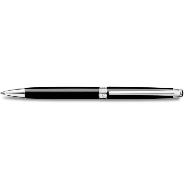 Caran d Ache Leman Slim Ball Pen - Ebony Black CT For Cheap